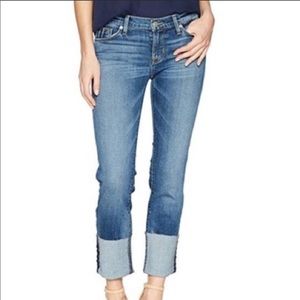 NWT Hudson Tally Deep Cuff Crop Denim